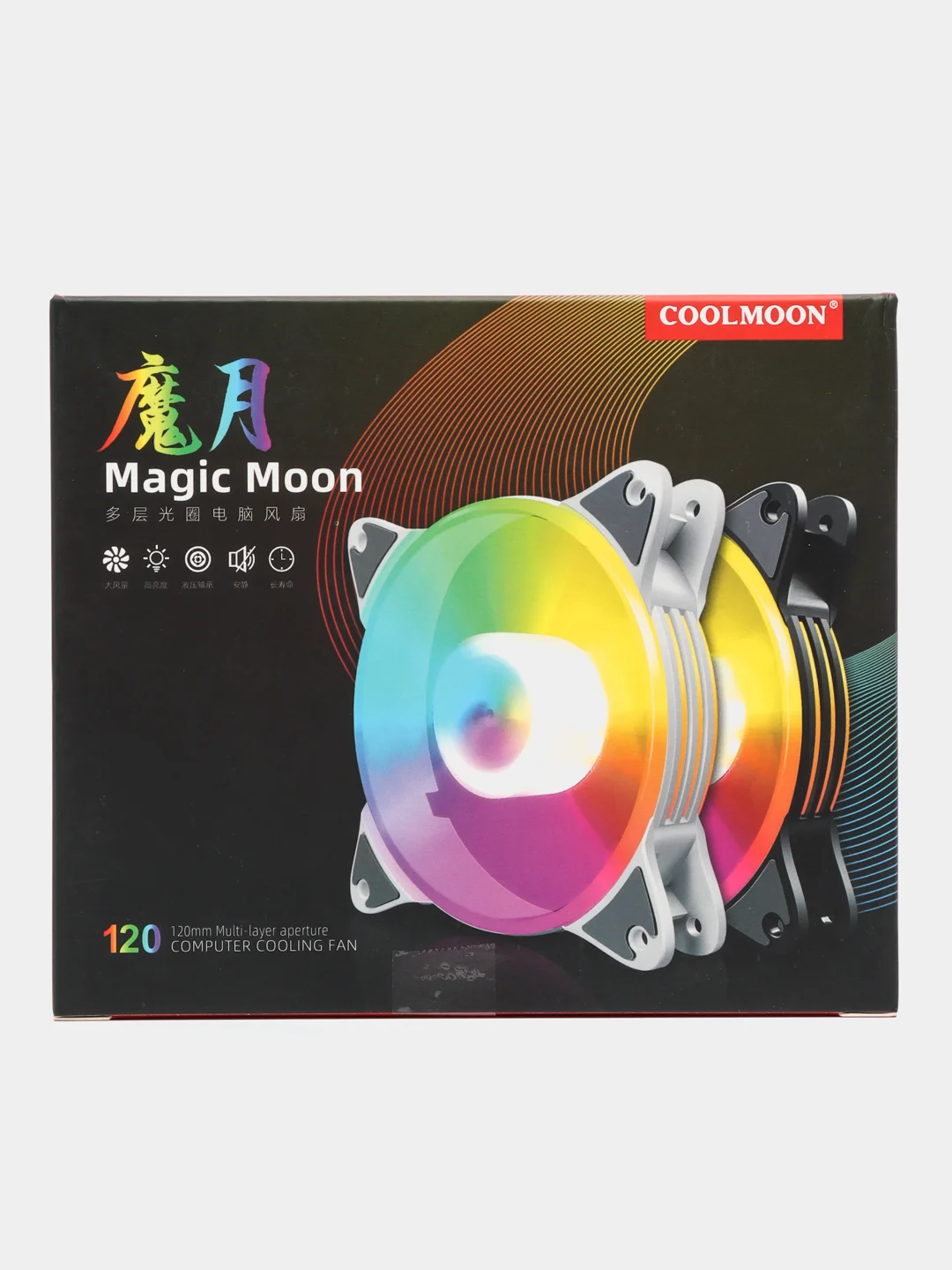 Вентилятор корпусный COOLMOON CM-MG5 (mixed color)