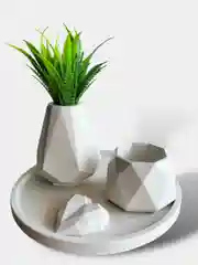 Слоновая кость набор гипсовых изделий/Большой поднос/Подсвечник/Мини ваза/Сердце/Декор для дома из гипса