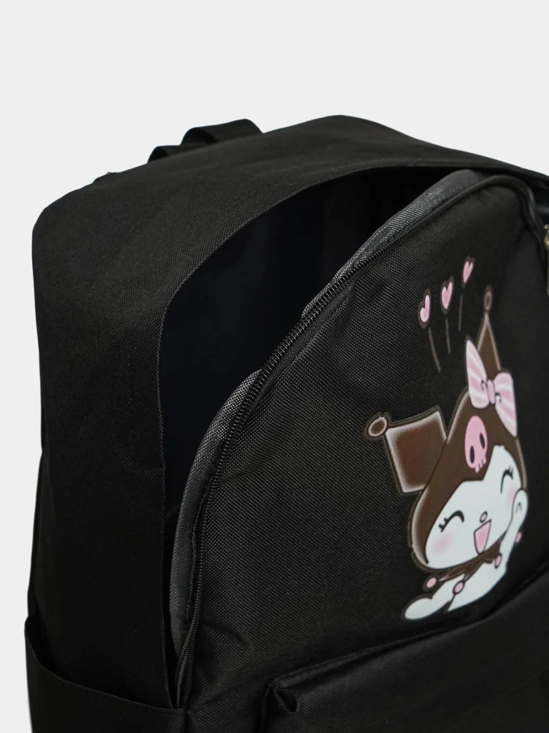 Розовый рюкзак школьный с принтом Kuromi