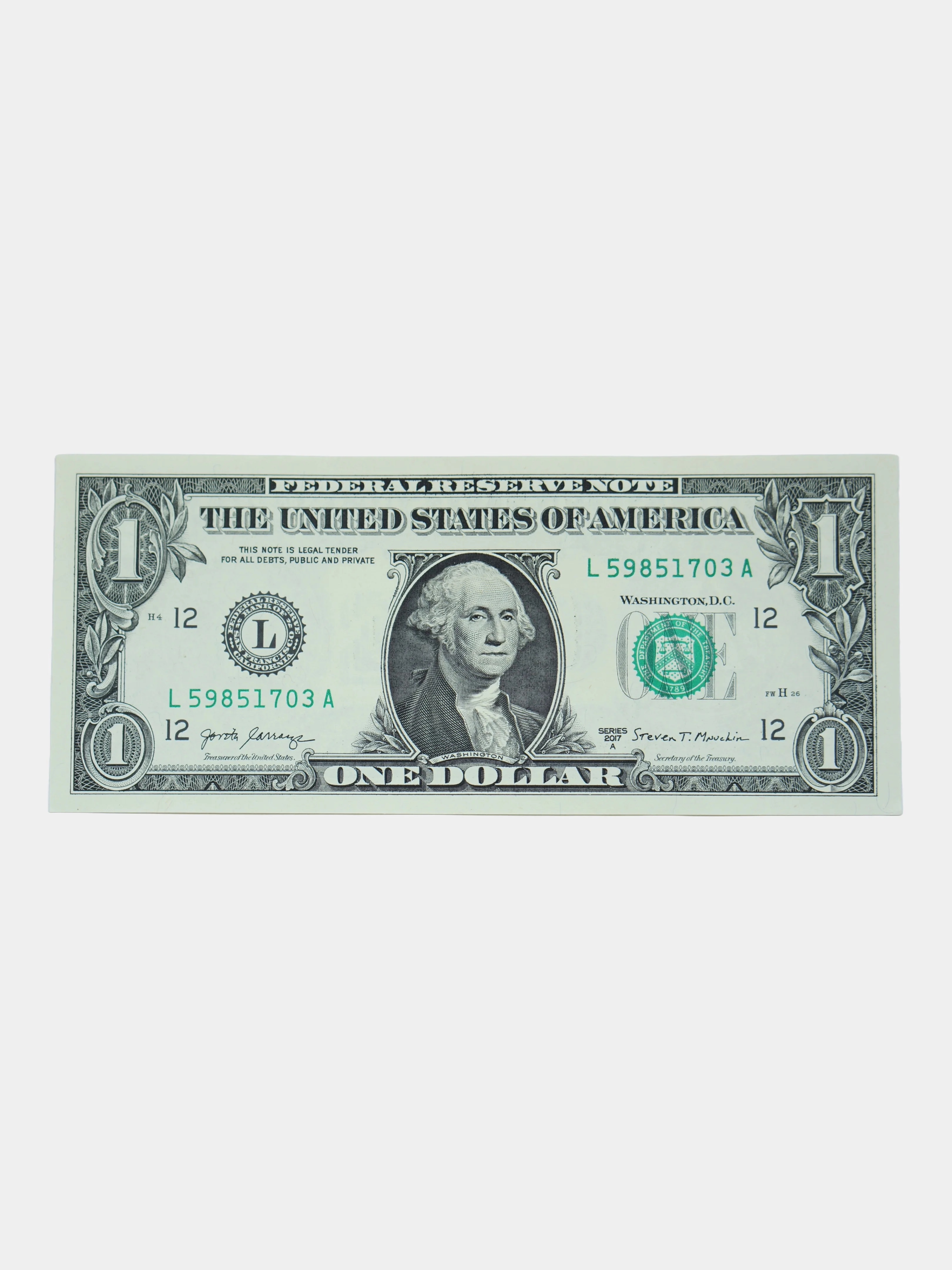 Купюра 1 Доллар США (USD) Подлинная Банкнота UNC