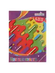 Бумага цветная, 6 листов, 6 цветов, на скрепке