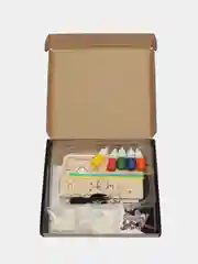Набор для рисования на воде "Эбру Magic ART 5 цветов"с  деревянными фигурками для брелоков