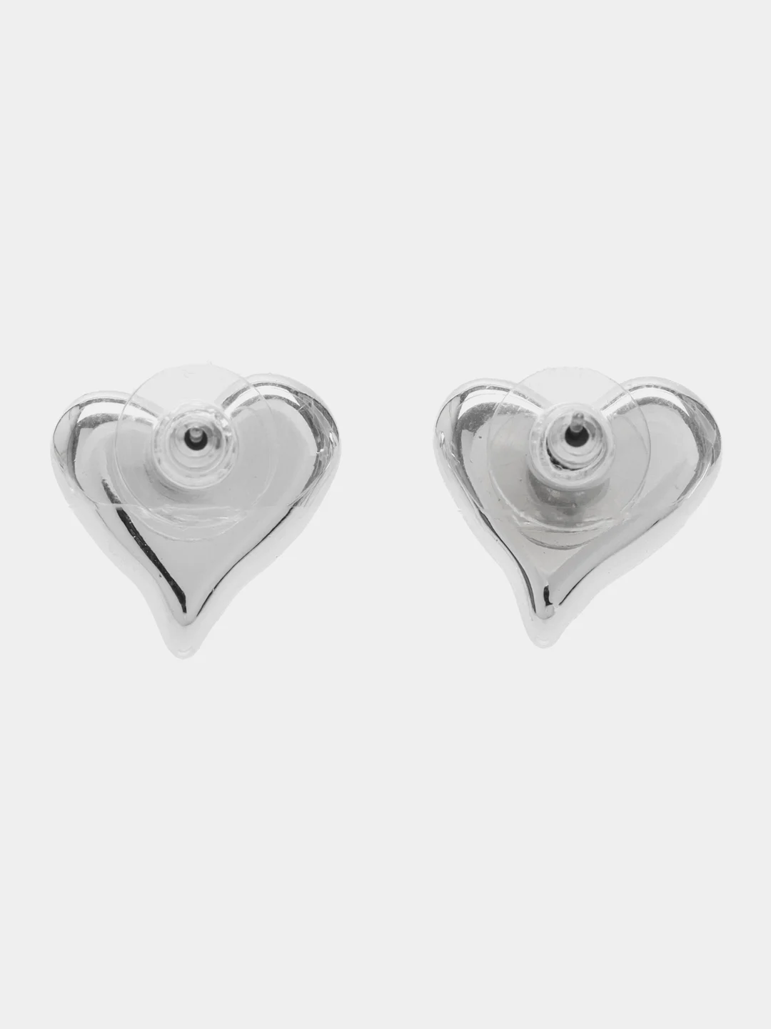 Серый серьги женсккие в виде сердец