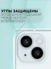 Прозрачный чехол для Apple iPhone 15, 15 Plus, 15 Pro, 15 Pro Max силиконовый КАРТОФАН прямоугольный