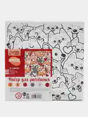 Картина по номерам для детей Корги, 15 х 15 см