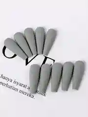Хром накладные ногти - типсы матовые, 24 штуки