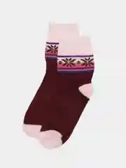 Бордовый женские носки с узором 36-41