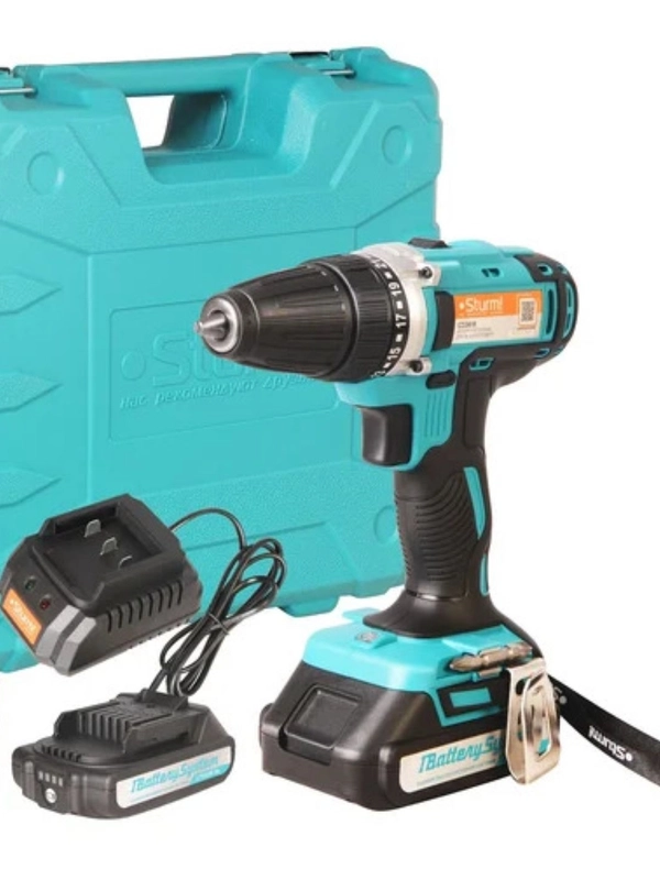 Дрель аккумуляторная Sturm! CD3618 18 В, 1BatterySystem,  2 акк., 2,0 Ач, кейс