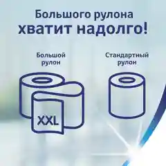 Туалетная бумага Zewa Плюс XXL Цветы, 2 слоя, 6 рулонов