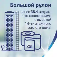 Туалетная бумага Zewa Плюс XXL Цветы, 2 слоя, 6 рулонов