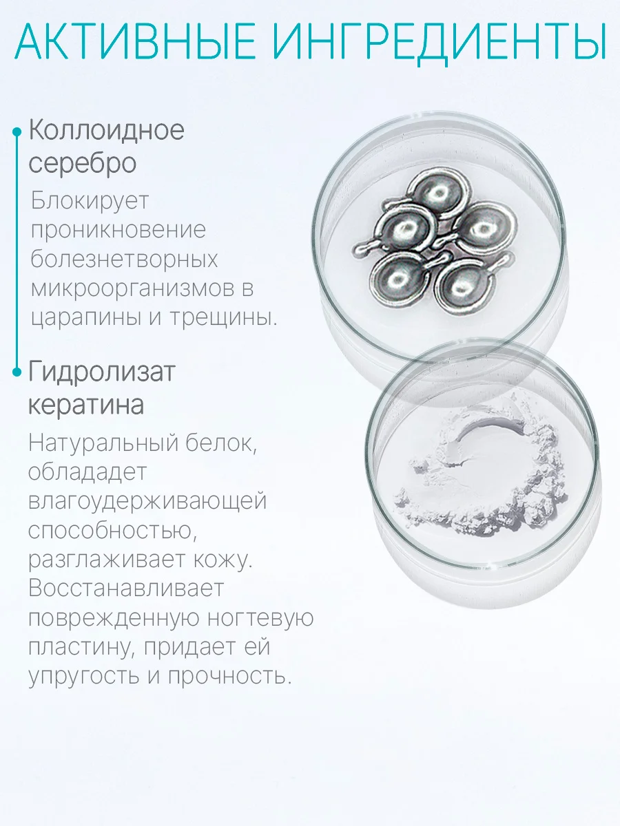 Крем для рук и ногтей Domix с кератином, маслом чайного дерева и коллоидным серебром