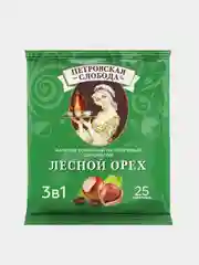 Кофейный напиток растворимый 3в1 Петровская Слобода, с ароматом лесного ореха, 25 х 18 г