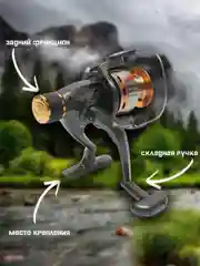 Приглушённый хаки катушка для спиннинга XS 30B, рыболовная, безынерционная, фидерная карповая