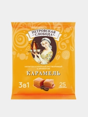 Кофейный напиток растворимый 3в1 Петровская Слобода, с ароматом карамели, 25 штук по 18 г
