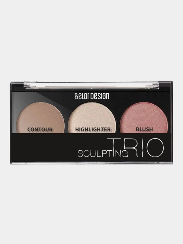 Набор для скульптурирования лица Belor Design Sculpting trio, тон 1, 10,9 г