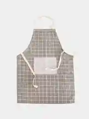 Серый фартук хлопковый кухонный