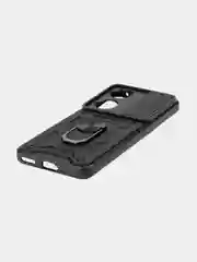 Черный чехол для Honor 90 противоударный КАРТОФАН пластиковый, силиконовый с кольцом-магнитом