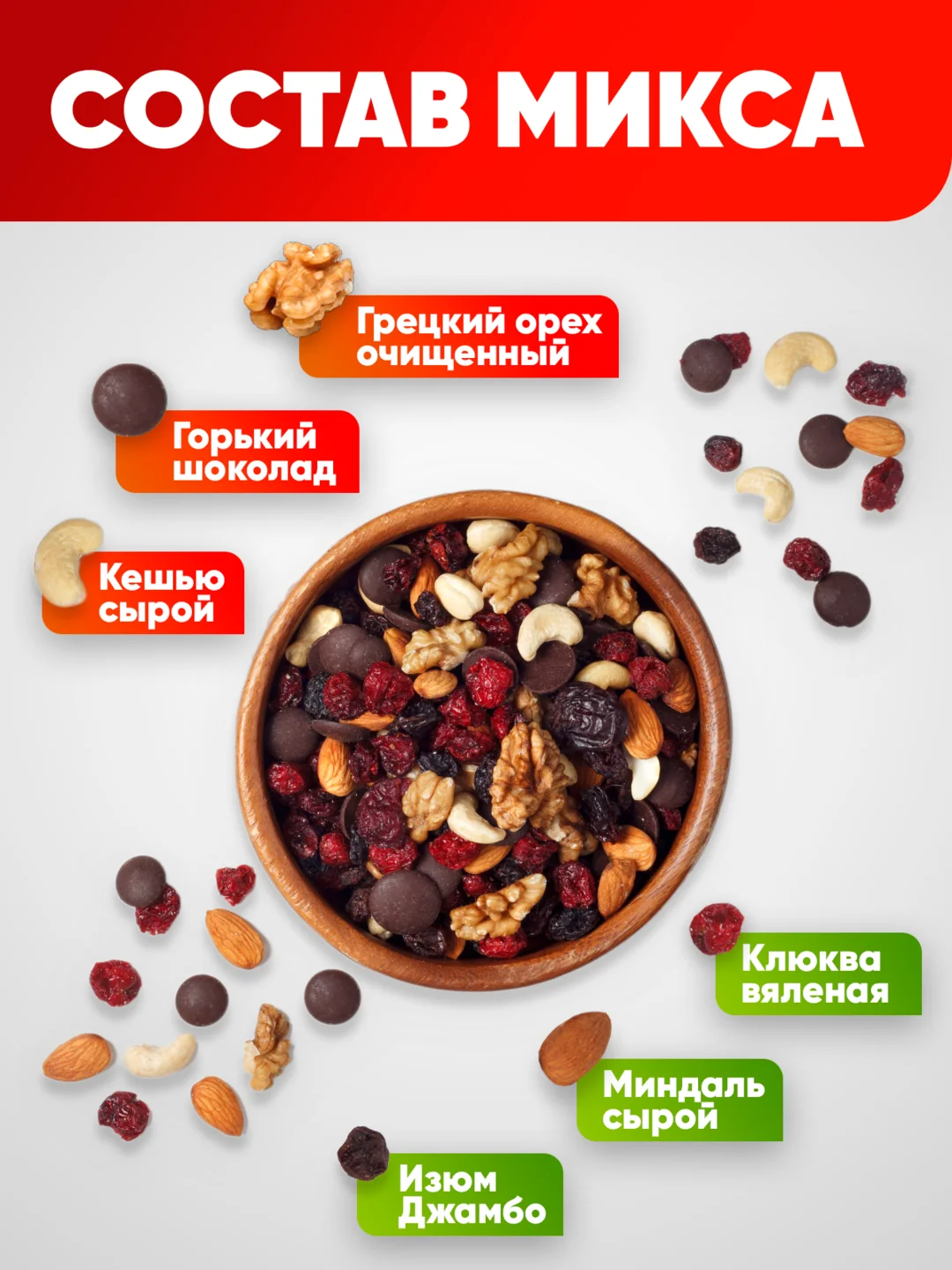 Смесь орехово-шоколадная Narmak "Микс гурман", 500 г