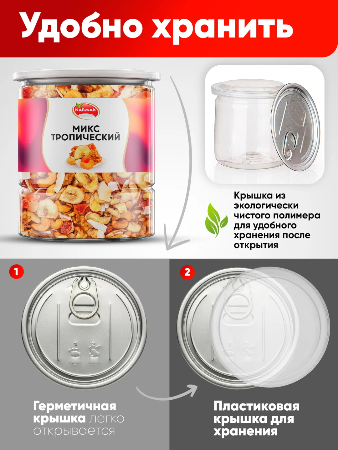 Смесь фруктово-ореховая Narmak "Микс тропический", 400 г