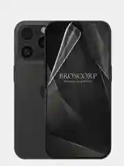 Прозрачный 1-2 шт плёнка для iPhone 15, Pro, Max защитная гидрогелевая BROSCORP, тонкая, не стекло