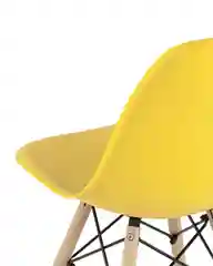 Желтый стул для кухни обеденный DSW Style V, разборный фрейм (комплект 4 стула)
