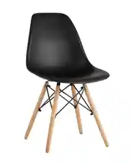 Черный стул для кухни обеденный DSW Style V, разборный фрейм (комплект 4 стула)