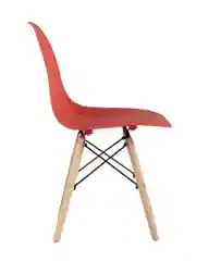 Красный стул для кухни обеденный DSW Style V, разборный фрейм (комплект 4 стула)