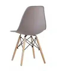 Тёмно-серый стул для кухни обеденный DSW Style V, разборный фрейм (комплект 4 стула)