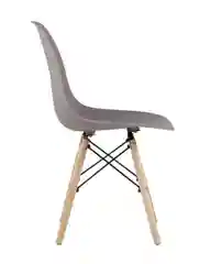 Тёмно-серый стул для кухни обеденный DSW Style V, разборный фрейм (комплект 4 стула)