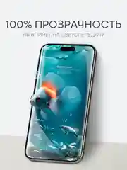 Прозрачный 1-2 шт плёнка для iPhone 15, Pro, Max защитная гидрогелевая BROSCORP, тонкая, не стекло
