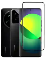 Прозрачный стекло 3D на Xiaomi 14 Pro, 14 Ultra защитное BROSCORP со шпателем и рамкой закаленное