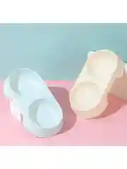 Розовый миска для кошек и собак Миска двойная