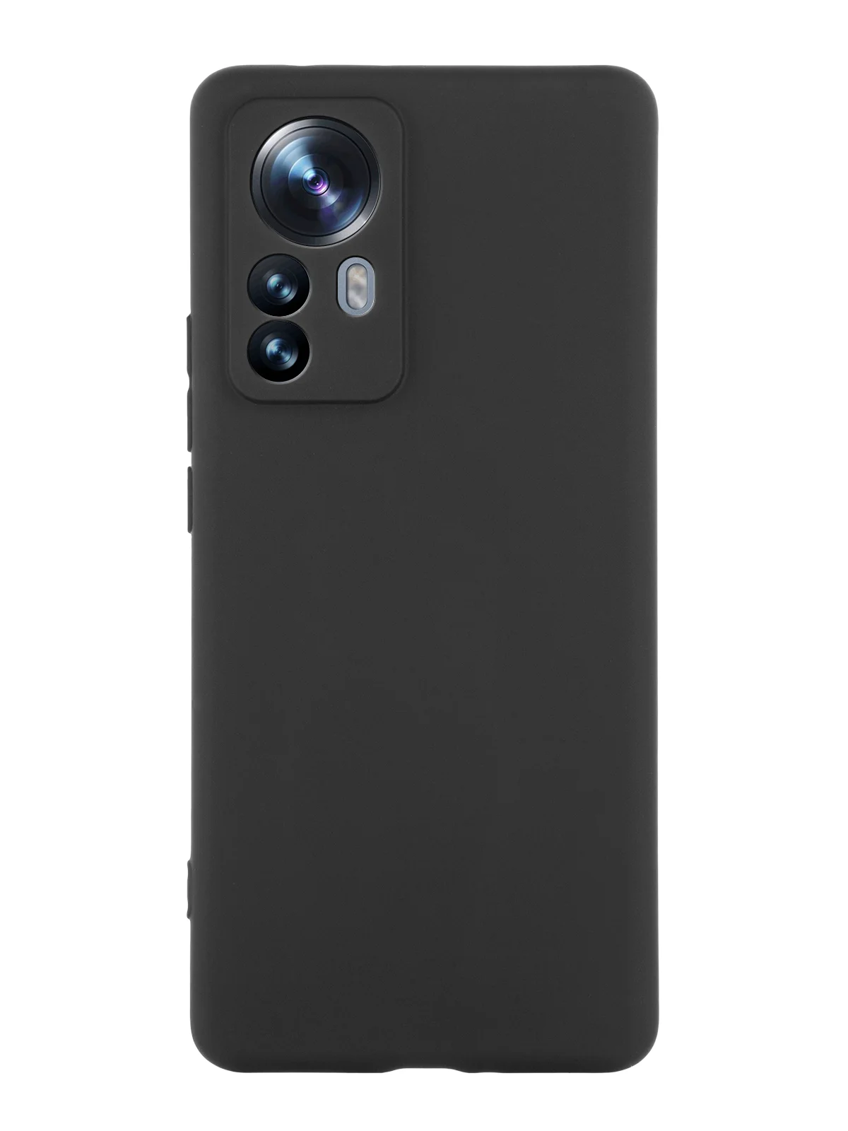 Черный чехол для Xiaomi 12 Pro / 12S Pro силиконовый BROSCORP тонкий матовый, покрытие soft-touch