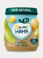 Пюре детское ФрутоНяня овощное, из кабачков и картофеля, с 5 месяцев, 110г, 12 штук