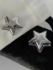 Серебряный серьги Звезды крупные двусторонние, женская бижутерия