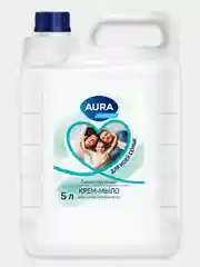 Жидкое крем мыло для рук шёлк и МОРСКИЕ МИНЕРАЛЫ 5 литров, AURA FAMILY