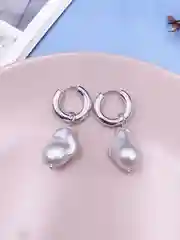Серьги-конго с барочной съемной жемчужиной, женская бижутерия