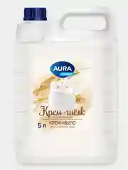 Жидкое крем мыло для рук ШЁЛК и ЭКСТРАКТ РИСА 5 литров, AURA FAMILY