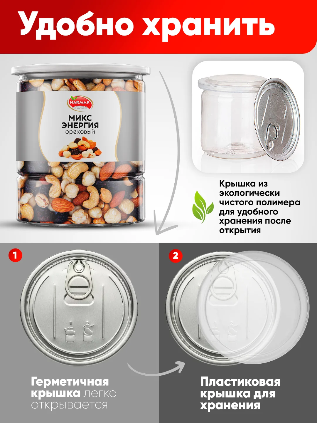 Микс ореховый NARMAK "Энергия", 500 г