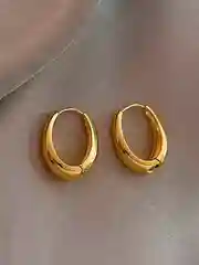 Серебряный серьги-кольца конго Old Money, женская бижутерия