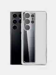 Ледяной чехол Samsung Galaxy S23 Ultra (Самсунг Галакси С23 Ультра), прозрачный, силиконовый