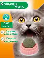 Лайм игрушка кошачья мята, для кошек, шарик-лакомство, с кошачьей мятой