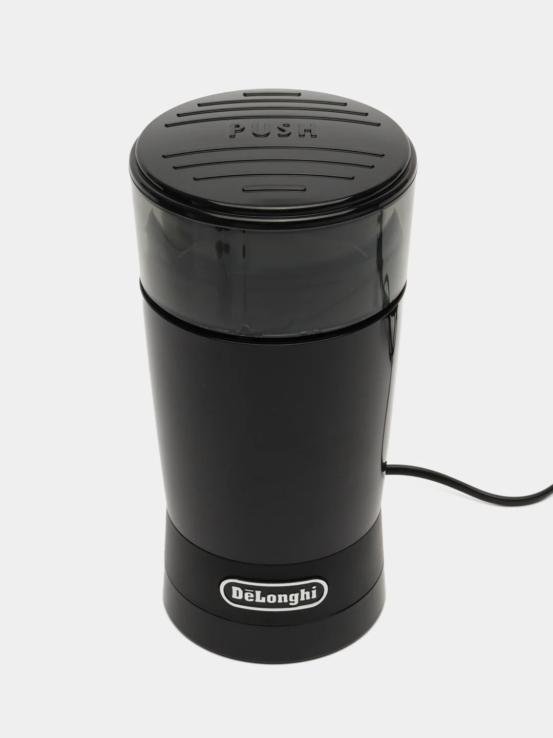 Черный кофемолка DeLonghi KG200, черный, 170 Вт, вмещает до 90 г зерен