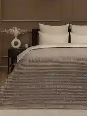 Плед покрывало 200*220 "Кубики" 2 сп Евро велсофт "Имбирное печенье" жаккард TexRepublic