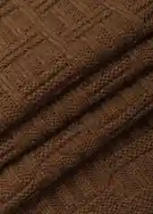 Плед покрывало вязанный 150*200 "Eclair" 1,5 сп воздушный теплый коричневый TexRepublic