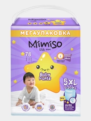 Подгузники трусики для детей 5/XL размер 13-20 кг 78 шт MIMISO