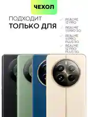 Прозрачный защитная плёнка 1-2шт для Realme 12 Pro/ 12 Pro+/ 11 Pro/ 11 Pro+ 5G гидрогелевая BROSCORP