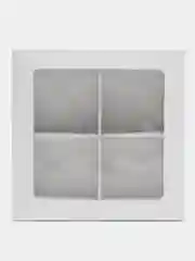 Коробка для конфет 4 шт, с окном, белая 12,5 х 12,5 х 3,5 см