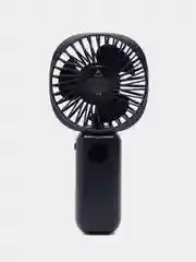 Синий мини вентилятор ручной/Портативный c Led-дисплеем и Power Bank / 4 Режима скорости