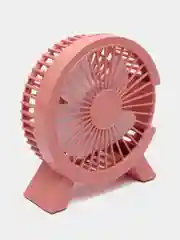 Розовый вентилятор настольный мини, бесшумный, питание USB